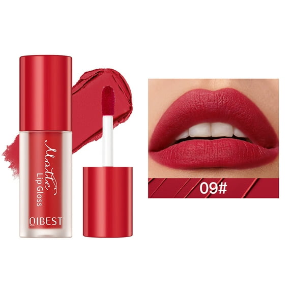 Matte Lipstick, Non-stick Lip Glaze, Long-lasting Velvet Natural Lip Mud Lip Gloss, Light Texture Even Colouring Non-fading Smooth Matte Finish