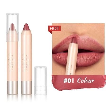 Matte Lipstick Pencil, Soft Matte Lip Liner, High Pigmented Longwear Lipliner for Natural Lip Makeup, Moisturizing Creamy Texture, Easy Application, Hydrating Velvet Finish, Durable All Day Wear
