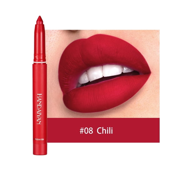 Matte Lipstick Pencils, Waterproof Lip Gloss Stain, Long-Lasting Non-Fading Lip Crayon Set, Retractable Design, Non-Stick Cup, Smooth Matte Finish, Easy Application for Daily Makeup