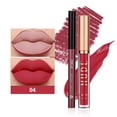 thumbnail image 1 of Matte Liquid Lipstick, Lip Liner Pens, Long Wear Lip Stain with Velvety Pigment, Double Ended Design for Precise Lip Line, Smooth Creamy Texture, Cruelty-Free, Suitable for Daily Makeup, 1 of 4