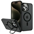 thumbnail image 1 of Matte Magnetic Back Cover Case for Apple iPhone 15 Pro Max, Camera Lens Kickstand Compatible with Magsafe Slim Fit Rugged Drop Protection Shockproof Phone Case for Women Men, Black, 1 of 8