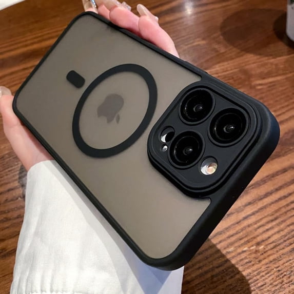 Matte Magnetic Case for iPhone 14 13 12 Pro Max 14 Plus Compatible with Magsafe, with Camera Lens Protector,Shockproof Luxury Slim Cover (Black,for iPhone 11)