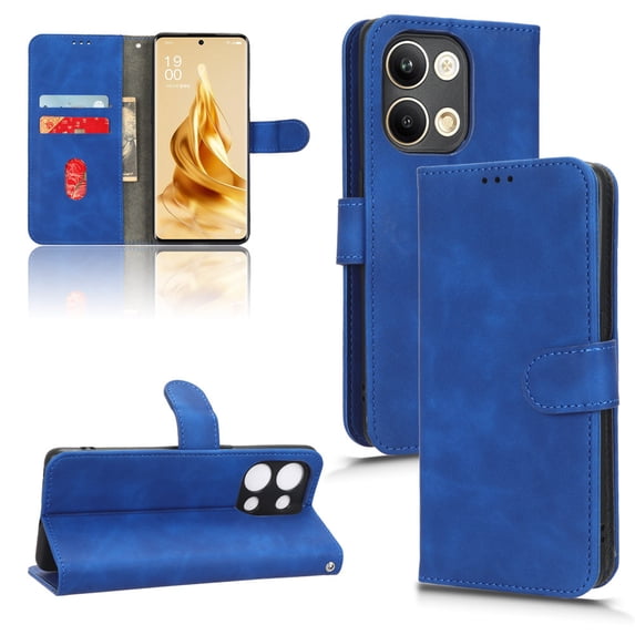 Matte Magnetic Flip Wallet Phone Case For OPPO Reno 9 Pro A54 A74 A93 A55 A16 A56 A94 A95 A77 A57 A78 A17 A58 A96 4G 5G Realme 10 9 Find X6 Pro X5 Lite Reno 8T 8 7 9 Pro 4G 5G Case Cover