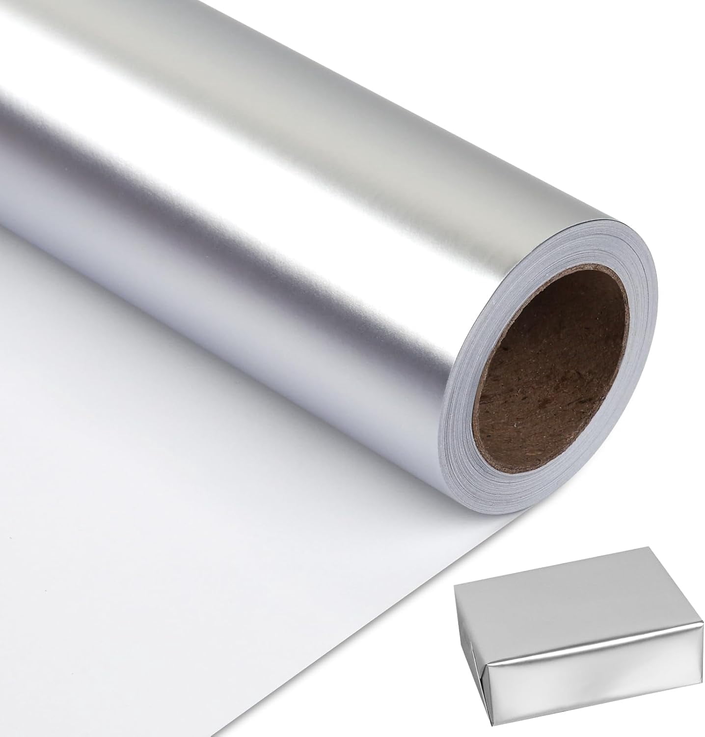 Colorful Sprinkle Paper Matte Metallic Silver Wrapping Paper, Solid Color Paper,Gift Wrapping ...