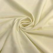 Matte Milliskin Tricot Fabric 58/60 Inch Stretch Medium Weight Wrinkle Resistant Moisture Wicking Knit By The Yard - Ivory 1 Yard