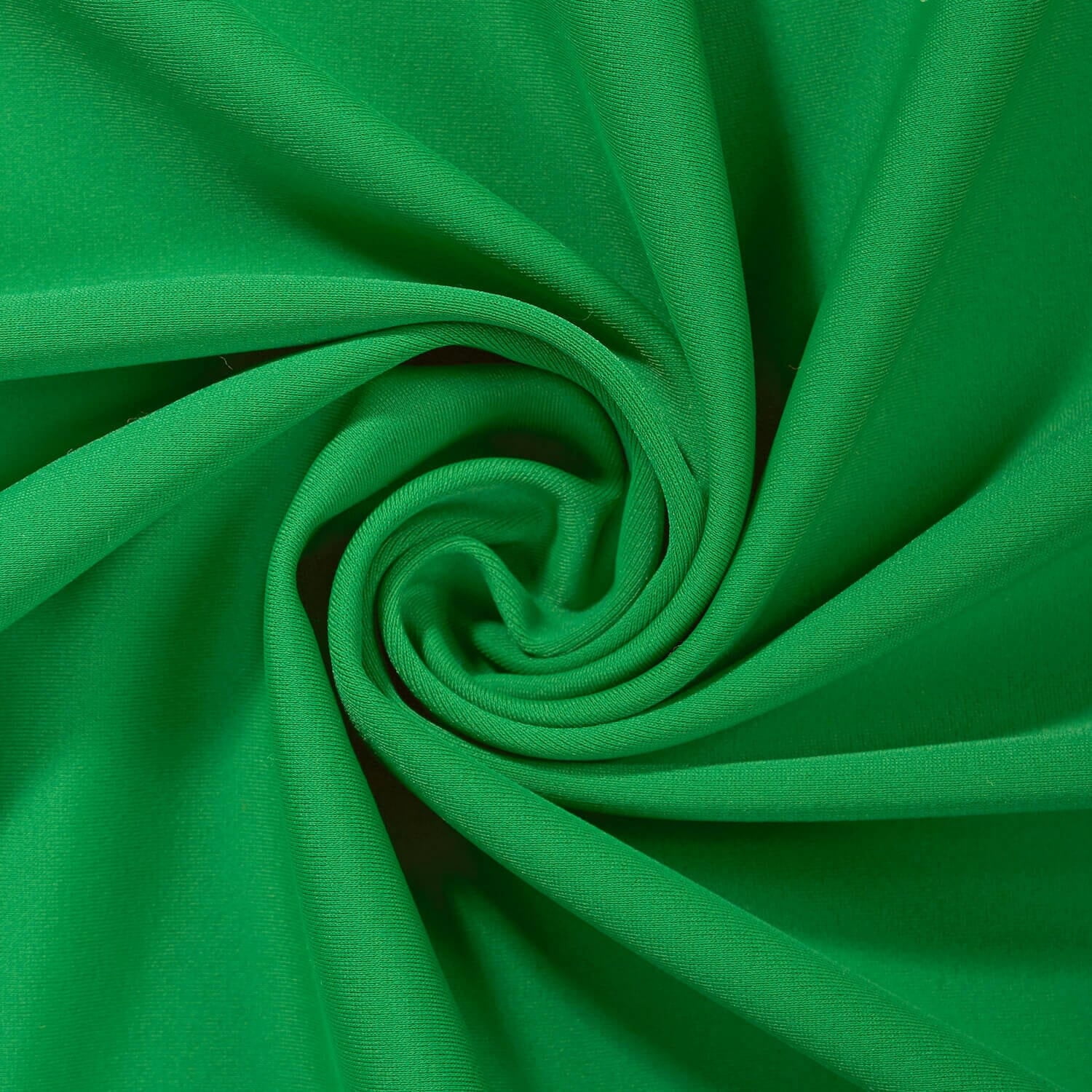 Matte Milliskin Tricot Fabric (58/60 Inch) Stretch Medium Weight Wrinkle Resistant Moisture Wicking Knit By The Yard - Kelly Green (5 Yards)