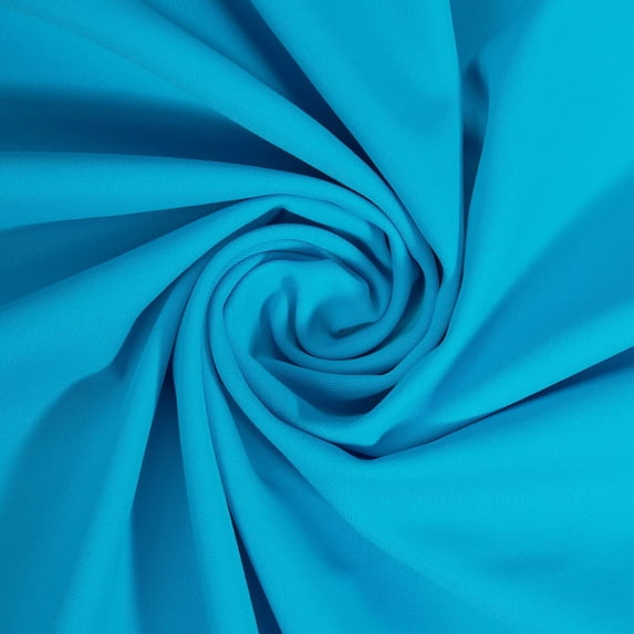 Matte Milliskin Tricot Fabric (58/60 Inch) Stretch Medium Weight Wrinkle Resistant Moisture Wicking Knit By The Yard - Turquoise (10 Yards)