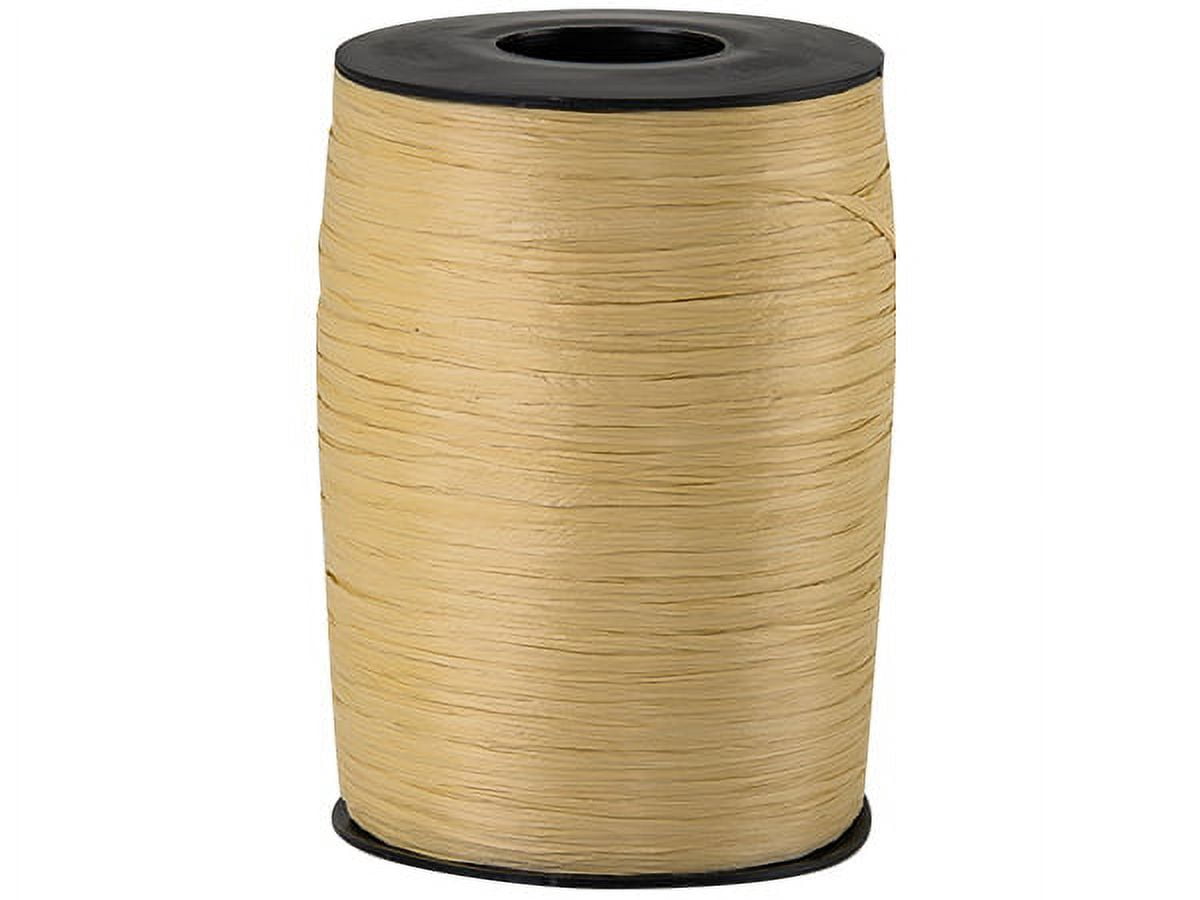 Oatmeal Matte Raffia Ribbon - 1/4 Inch Wide X 100 Yards, Natural Look For Gift Wrapping & Crafts