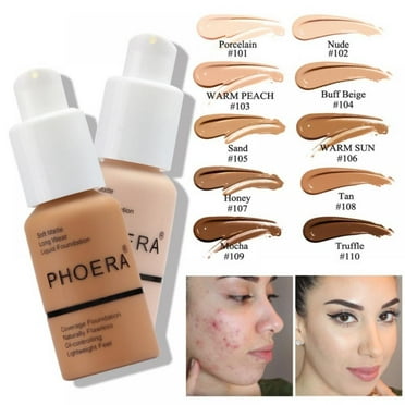 Matte Oil Control Concealer Foundation Cream,PHOERA New 30ml Long Lasting Waterproof Matte Liquid Foundation,1Pc