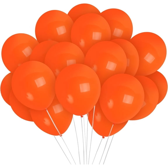 Matte Orange Balloons - 12 Inch Latex Balloons - 72 Pack