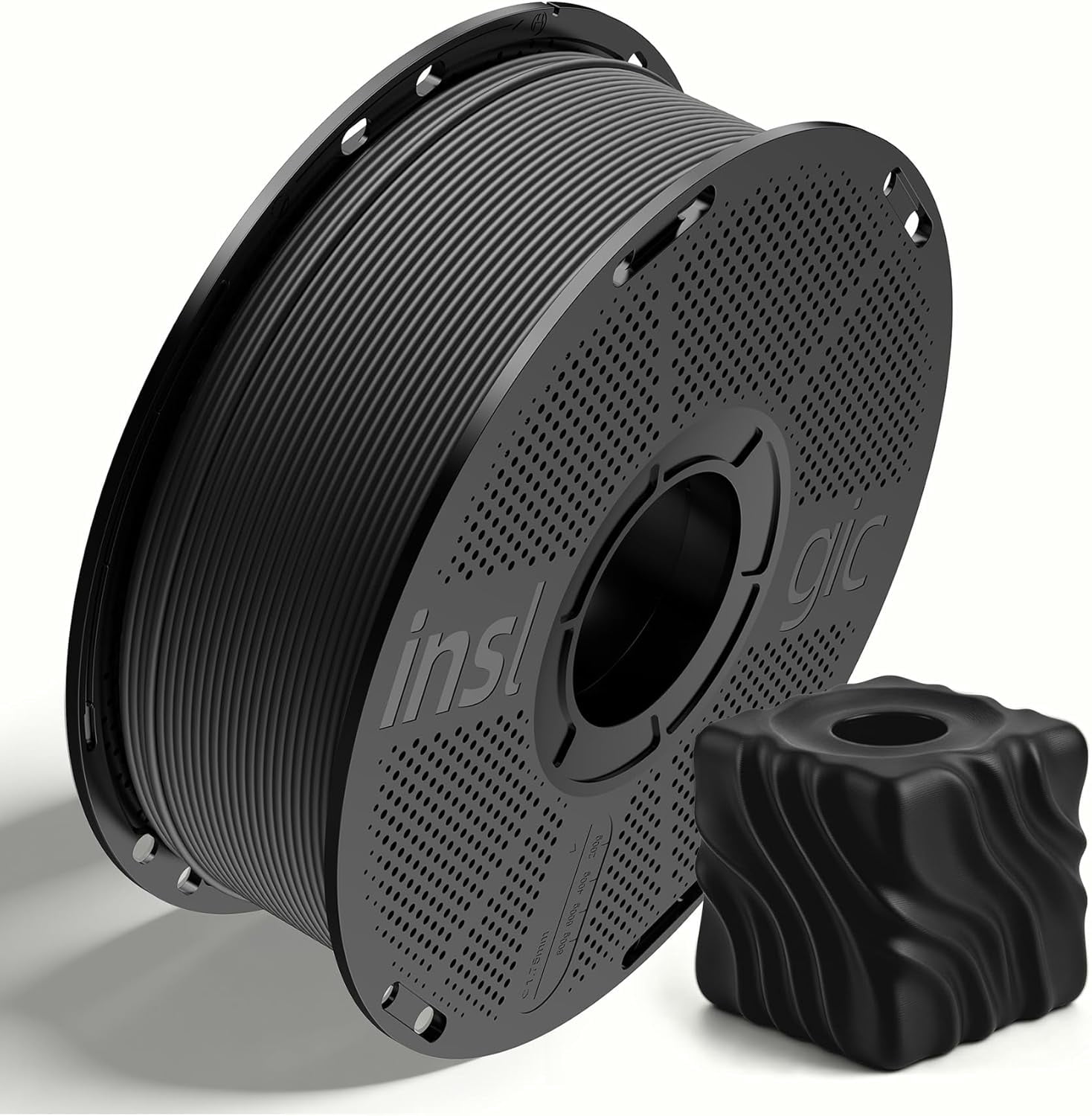 Matte PLA Filament 1.75mm 3D Printer Filament, Fine Matte Texture & High Precision, Dimensional Accuracy +/- 0.02mm, 1kg Spool (2.2lbs) Fit Most FDM 3D Printers, Black