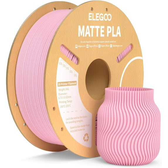 Matte PLA Filament Sakura Pink 1KG, 1.75mm 3D Printer Filament Dimensional Accuracy +/- 0.02mm, 1kg Carboard Spool (2.2lbs) for Most FDM 3D Printers