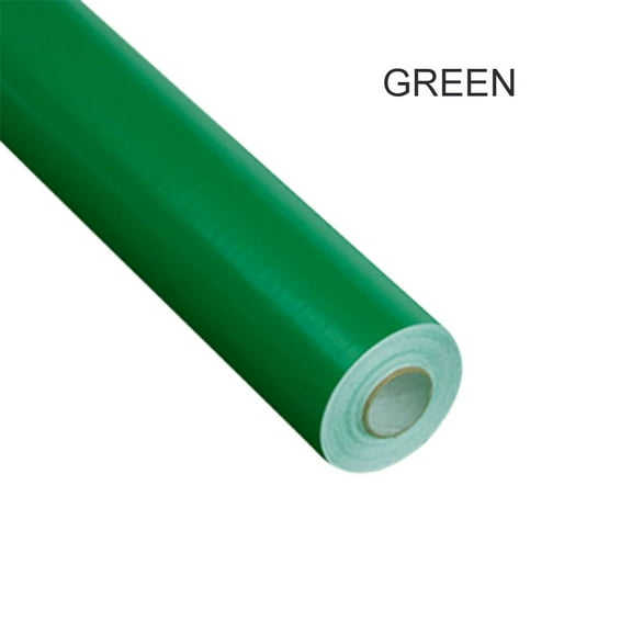 Matte PVC Wallpaper, Peel and Stick Wallpaper, Plain Vinyl Film Self-Adhesive Shelf Liner Drawer Peel-Stick Countertop (15.75x23.62", green)