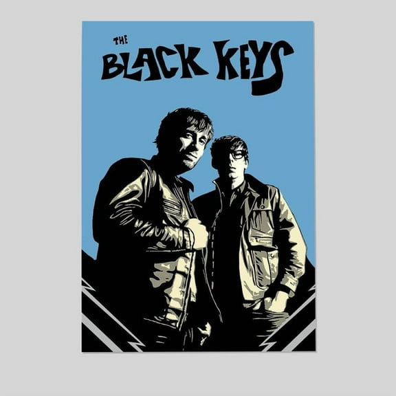 Matte Paper Poster Print The Black Keys - Jackets Retro Style - Size 24''x36'' - Postora