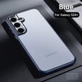 thumbnail image 1 of Matte Phone Case for Samsung Galaxy S24+,Shockproof Military Grade Drop Protection,Metal Button and Metal Photo Frame,Frosted Translucent Back Phone Cover, Anti-Fingerprint,Anti-fall,Darkblue, 1 of 6
