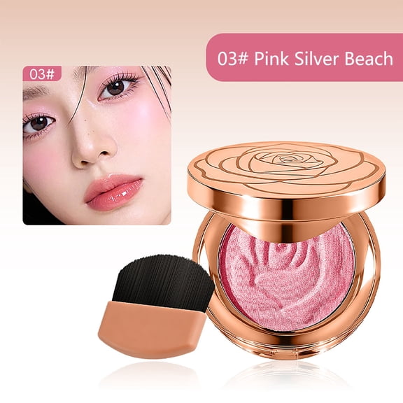 Matte Powder Blusher Soft Light Flower Design Long Lasting Multi Purpose Face Makeup 5g Mother's Day Gifts