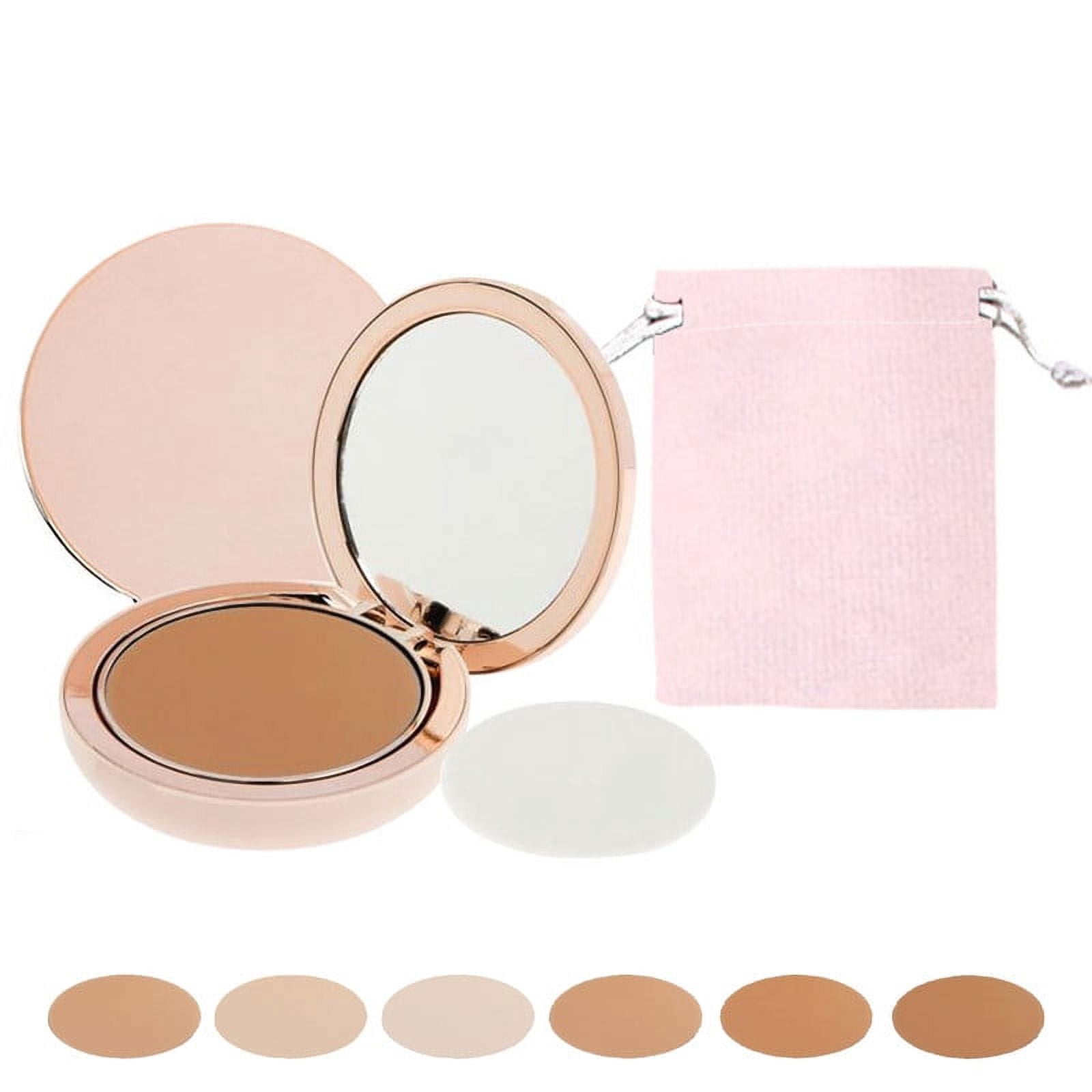 Matte Pressed Powder SPF 50+ with Pouch, Foundation Makeup Finishing ...