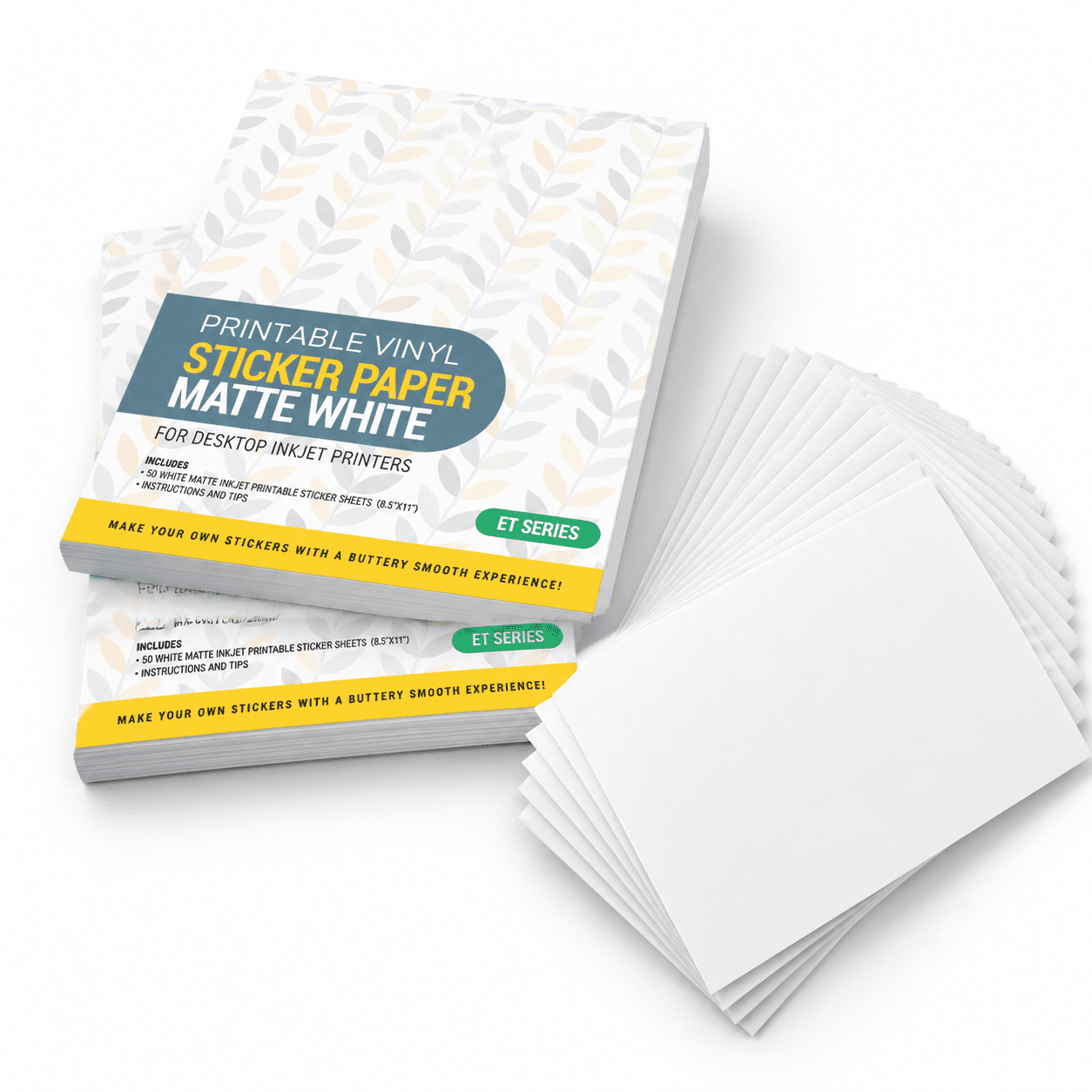 Matte Printable Vinyl Sticker Paper 50s Epsonpatible 8.5