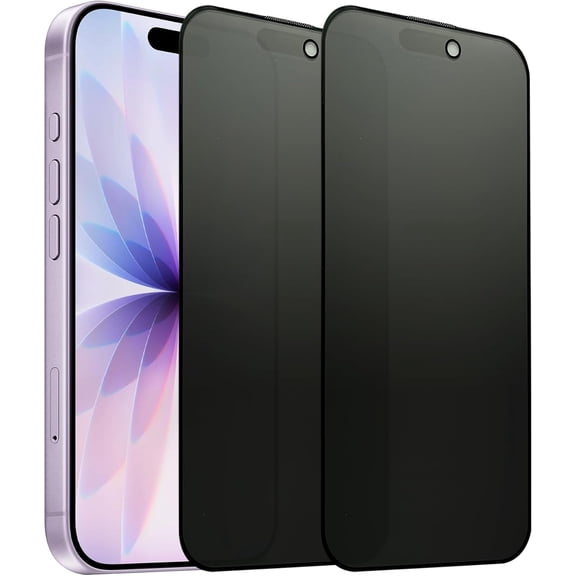 Matte Privacy Screen Protector for iPhone 17 / iPhone 16 Pro – 2-Pack, Anti-Spy, Anti-Glare, Eye Protection Tempered Glass Film, Smooth & Sensitive Touch