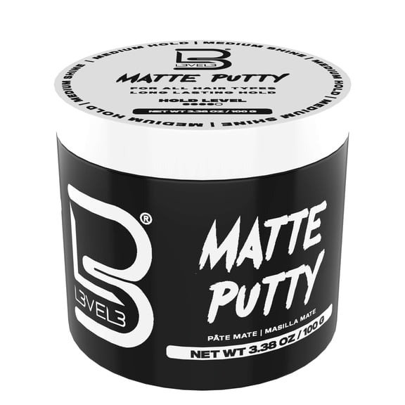 L3 Level 3 Matte Putty - Grooming Hair Product for Women and Men - Hair Texturizing Putty with Matte Finish