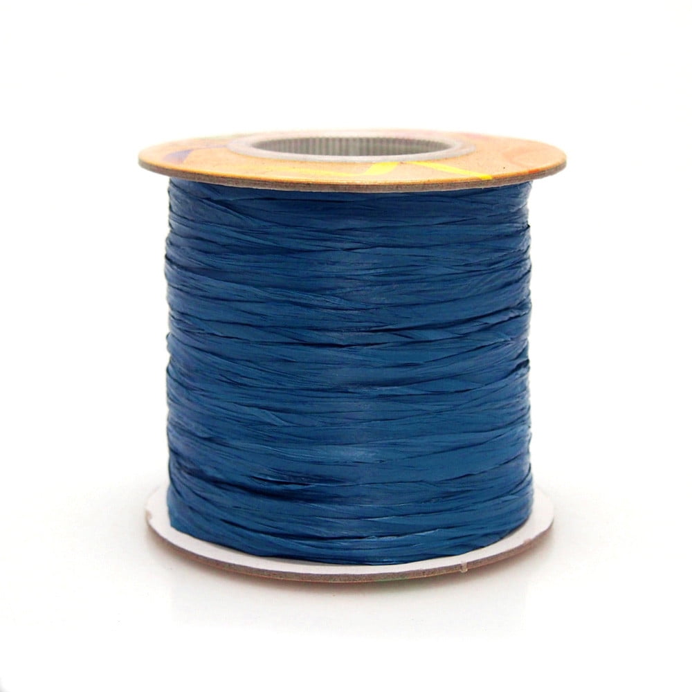 Morex Ribbon Raffia Blue Matte Raffia Packaging Ribbon, 1/4-Inch, 100 Yards, Royal Blue ...