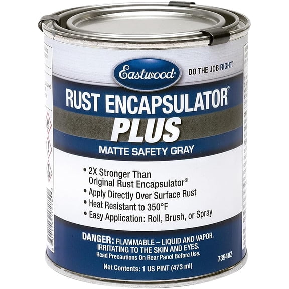 Matte Red Rust Encapsulator Plus | Long Lasting Durable Finish 1 Coat Maximum Rust Protection | Heat Resistance up to 350 Degrees Fahrenheit | Quart 1 Pack
