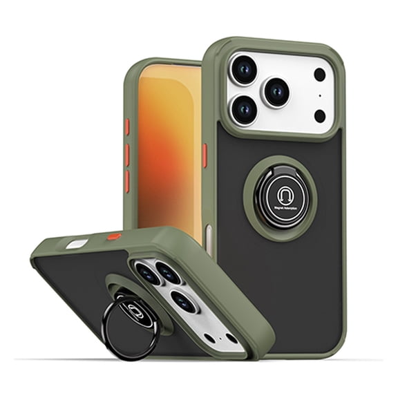 Matte Ring Case for iPhone 17 Pro Max - Army Green