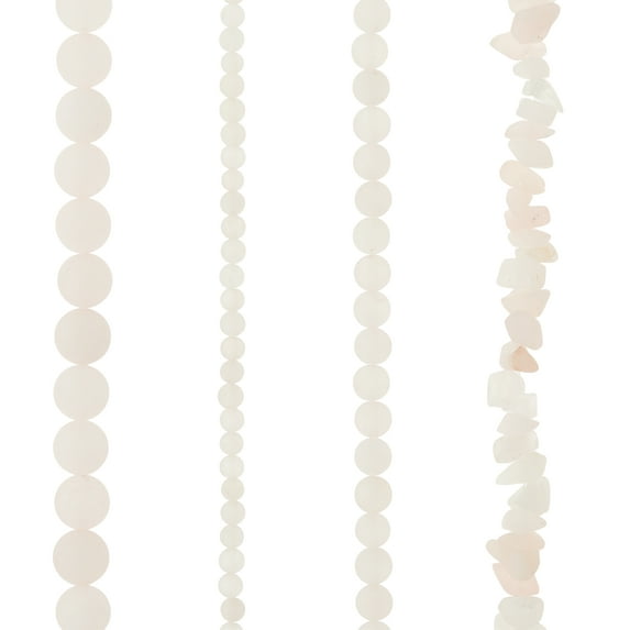 Matte Rose Quartz Stone Beads by Bead Landing
