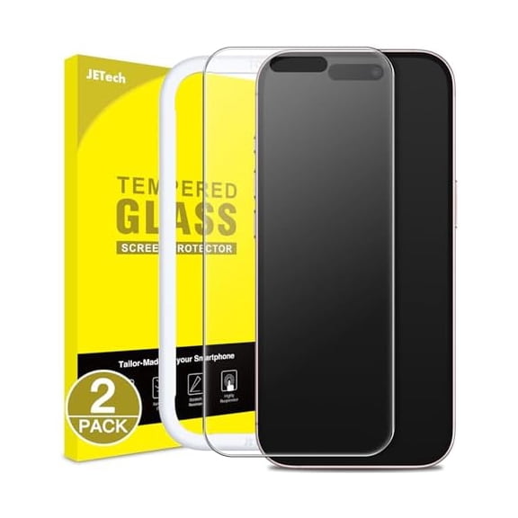 Matte Screen Protector for iPhone 15 6.1-Inch, Anti-Glare 9H Tempered Glass Film, Anti-Fingerprint, Smooth Touch, Easy Installation, Case-Friendly, 2-Pack