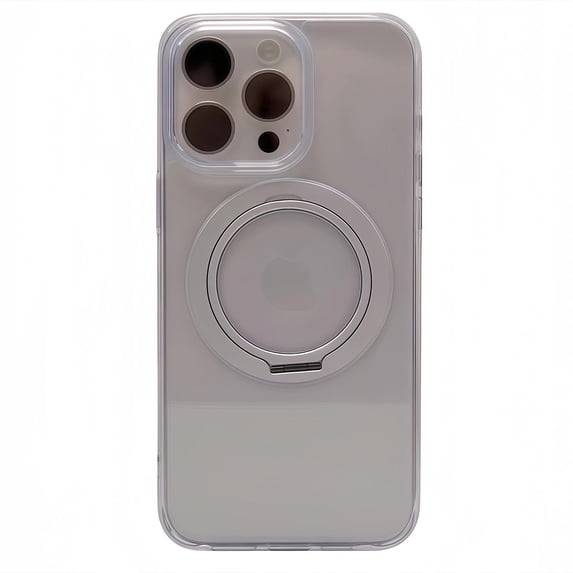 Matte Shell Case Cover for Apple iPhone 16, Build in Grip Holder Kickstand Anti-Scratch Shockproof Drop Protective Rugged Bumper Luxury Phone Case for iPhone 16, Titanium