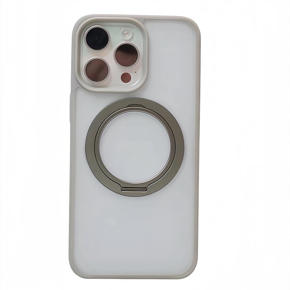 Matte Shell Case Cover for Apple iPhone 16 Plus, Build in Grip Holder Kickstand Anti-Scratch Shockproof Drop Protective Rugged Bumper Luxury Phone Case for iPhone 16 Plus, Clear