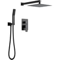 thumbnail image 1 of Matte Shower System Shower Trim Kit Rainfall Shower Head with Handheld Spray Wall Mounted Matte Finish GPM Flow Rate, 1 of 4