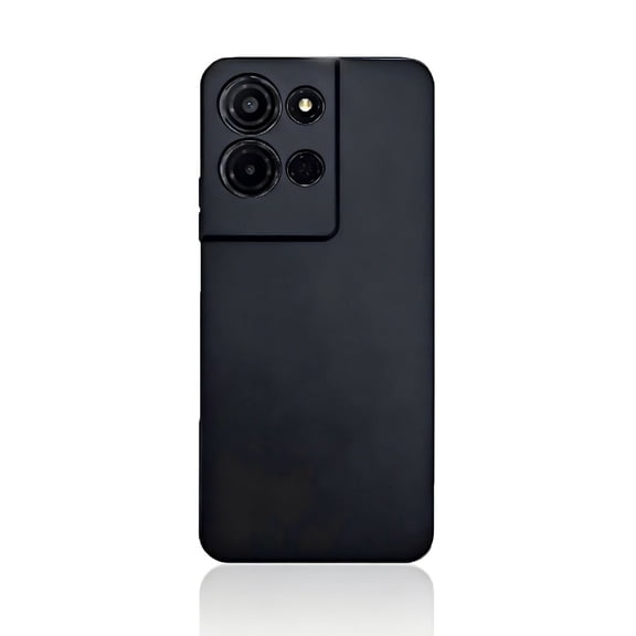 Matte Silicone Phone Case Compatible with TCL K33, Slim Fit Shock Absorbing Protective Cover, Anti-Fingerprint Soft Rubber Cell Phone Shell, Anti-Scratch Matte Black Case for TCL K33 Mobile Phone