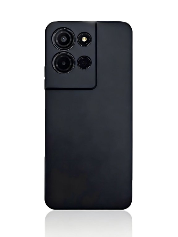 Matte Silicone Phone Case Compatible with TCL K33, Slim Fit Shock Absorbing Protective Cover, Anti-Fingerprint Soft Rubber Cell Phone Shell, Anti-Scratch Matte Black Case for TCL K33 Mobile Phone