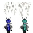 thumbnail image 1 of Matte Silver Motorcycle Flame Sticker Kit for Gas Tank & Fender Decorative Decal, 1 of 8
