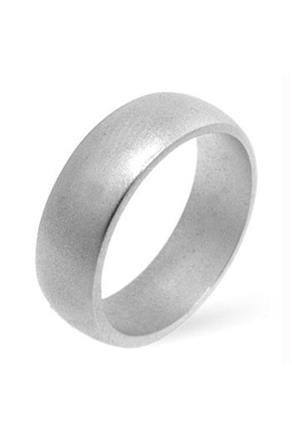 Matte Silver Wedding Band - Size : 08