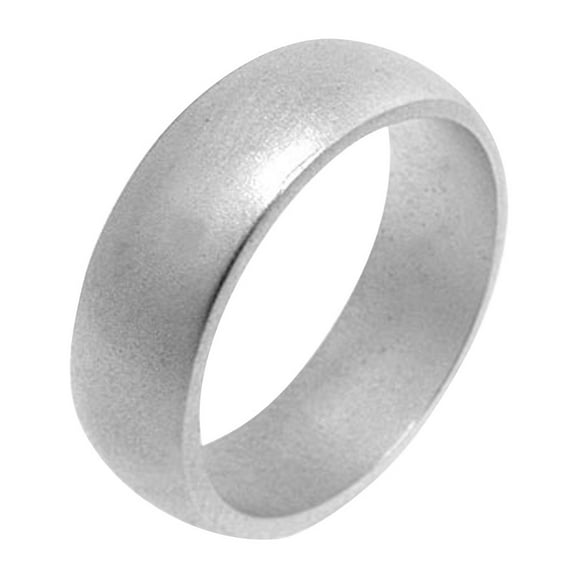 Matte Silver Wedding Band Size 5