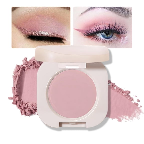 Matte Single Eyeshadow Palette, Nude Beige Brown Eyeshadow, Ultra-fine Smooth Powder, Lightweight Blendable Formula, Daily Matte Eyes Makeup