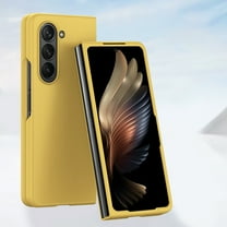 Matte Slim Phone Case For Samsung Galaxy Z Fold 7,Shockproof Lightweight Ultra Thin Hybrid Liquid Silicone Anti-Fingerprint Hard PC Scratch-Resistant Phone Case For Samsung Galaxy Z Fold 7,Yellow