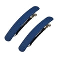 thumbnail image 1 of Matte Solid Color Hair Barrettes, Rectangle Spring Hair Clips, Non Slip for Women Girls Daily Hairstyle, Plastic, 2 Pack, 9.5 cm, 1 of 9
