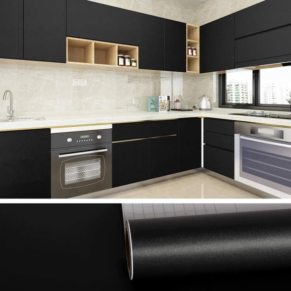 Matte Solid Color Wallpaper Self-Adhesive Vinyl Wallpaper Waterproof Wall Stickers Decorative Film Contact Paper Kitchen Home De