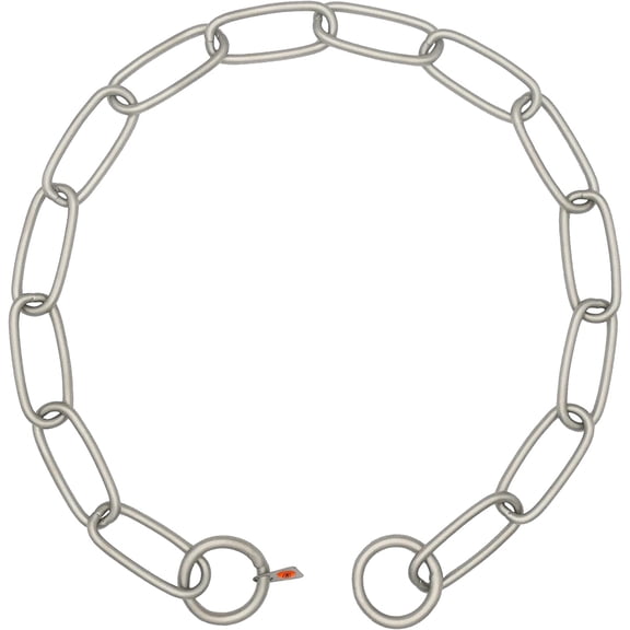 Matte Stainless Steel Fur Saver Slip Chain Collar for Medium Large Dogs