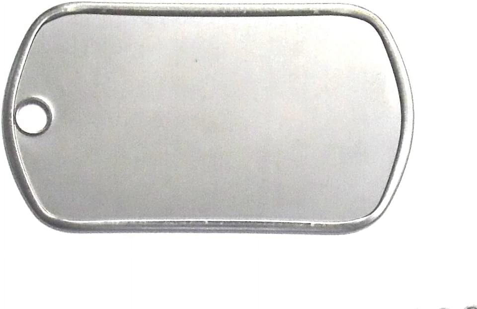 Matte Stainless Steel Military Spec Dog Tags - Blank | Bulk Pack Army