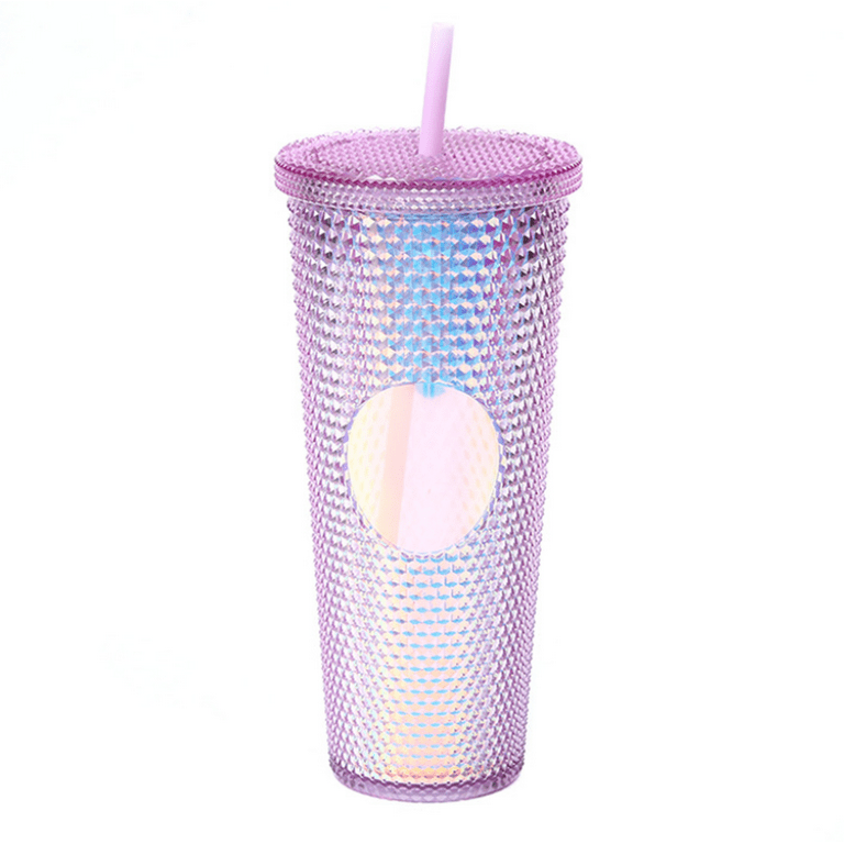 Straw Topper Mouse Peach White Glitter Shiny Studded Cup Tumbler Toppers 