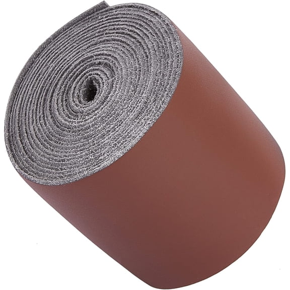 Matte Style PU Leather Ribbon Flat Saddle Brown 2 inch(50mm) 2.19 Yards(2m)/Roll