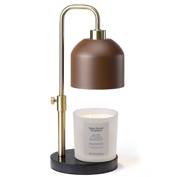 Merkury Innovationss Matte Taupe Metal Candle Warmer Lamp with Adjustable Height