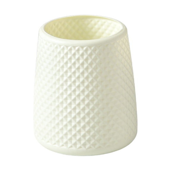 Matte Textured Diamond Relief Vase, Thickened Leakproof Plastic Design for Fresh Cut Flowers, Multi-Purpose Desk Organizer for Makeup Brushes Pens or Kitchen Utensils