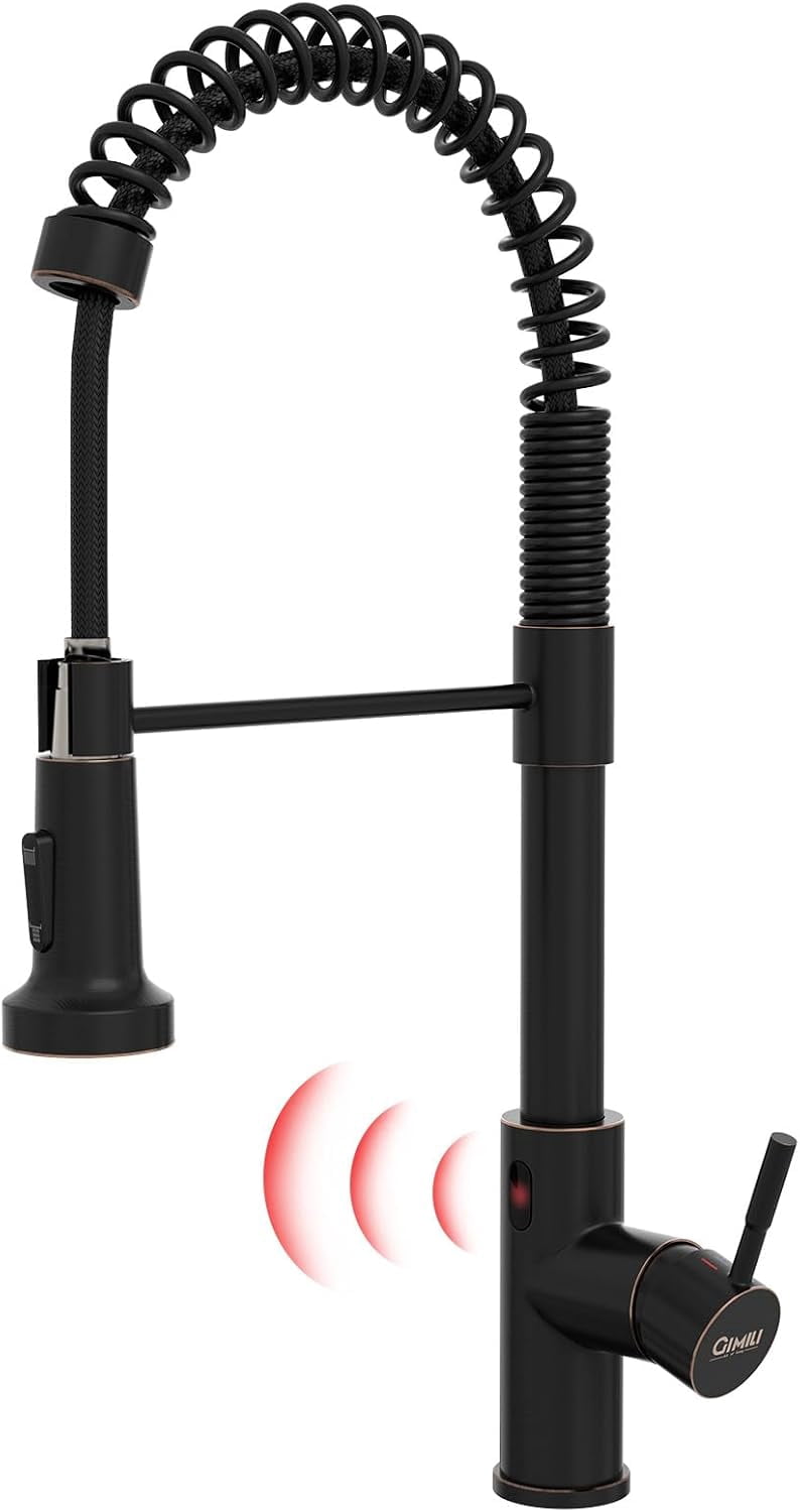 Matte Touchless Kitchen Faucet Motion Sensor Activated Smart Hands ...