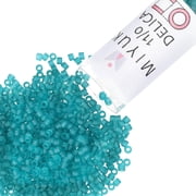 Miyuki Delica Seed Beads   Size 11/0 1.6 mm, DB1268, Matte Transparent Caribbean Teal, 7.2 g, Approx. 1440 Beads
