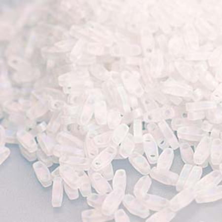 Matte Transparent Crystal AB Miyuki Tila Seed Beads - Quarter Cut QTL131FR-TB